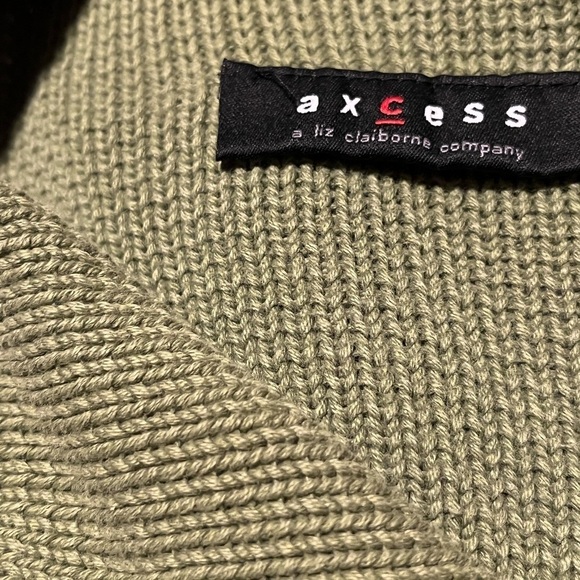 Axcess  By Liz Claiborne Zip Up Cropped Turtleneck Sweater Sz Med - Picture 7 of 9